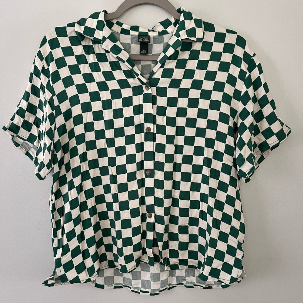 XS Wild Fable Checkered Shirt NWT